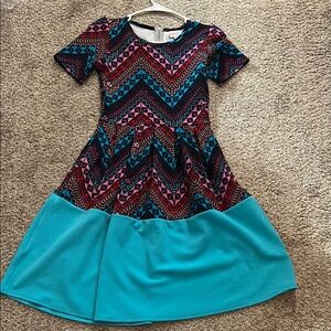 Colorful Chevron A Line Dress